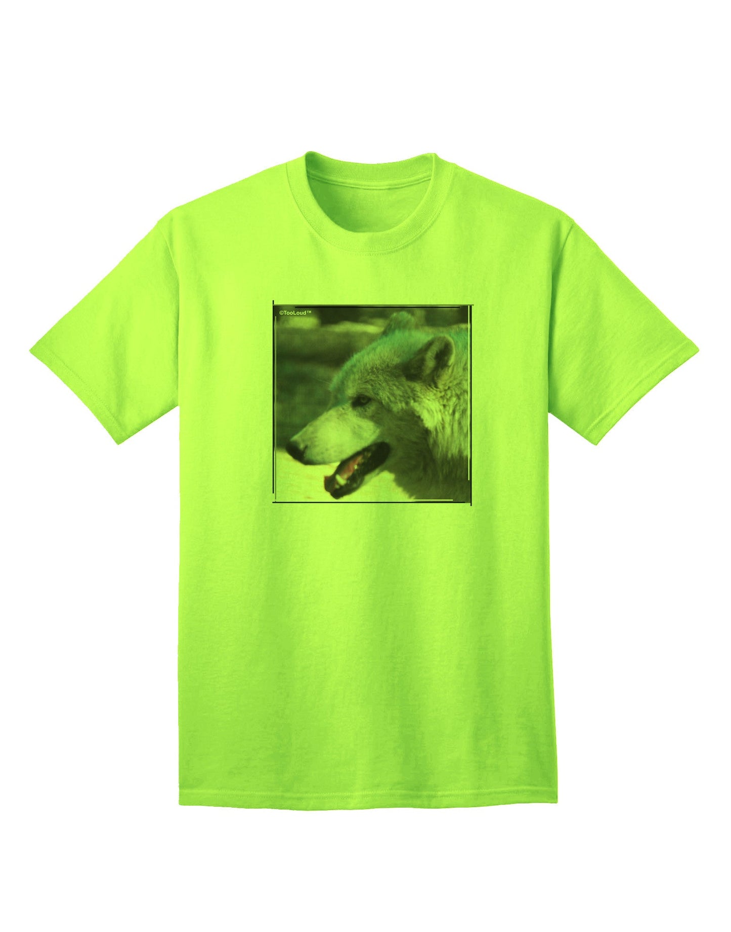 TooLoud White Wolf Face - Premium Adult T-Shirt for Bold Fashion Statements-Mens T-shirts-TooLoud-Neon-Green-Small-Davson Sales