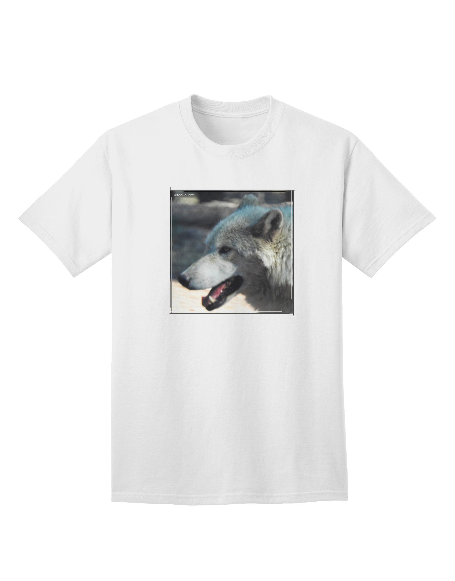 TooLoud White Wolf Face - Premium Adult T-Shirt for Bold Fashion Statements-Mens T-shirts-TooLoud-White-Small-Davson Sales