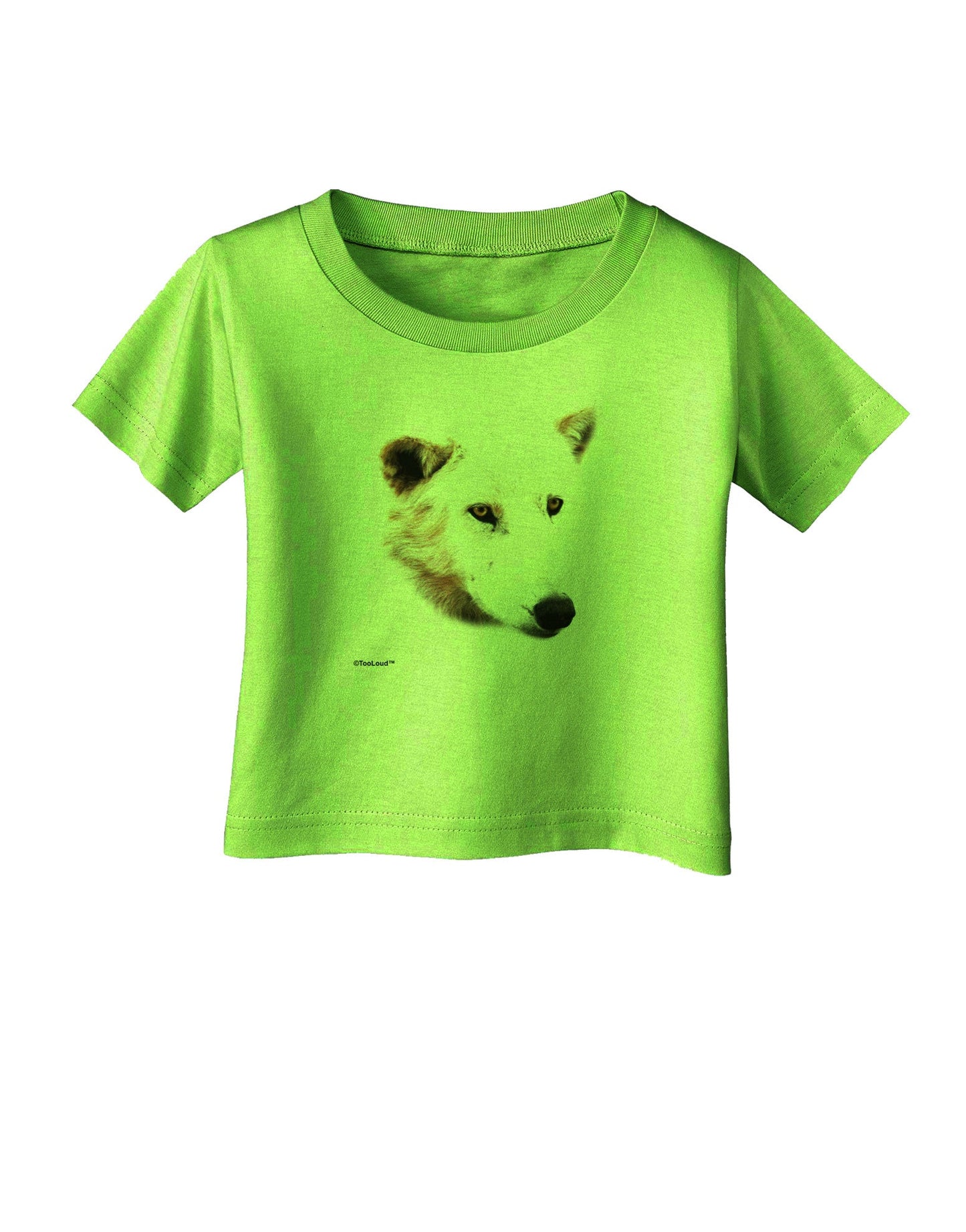 TooLoud White Wolf Head Cutout Infant T-Shirt-Infant T-Shirt-TooLoud-Lime-Green-06-Months-Davson Sales