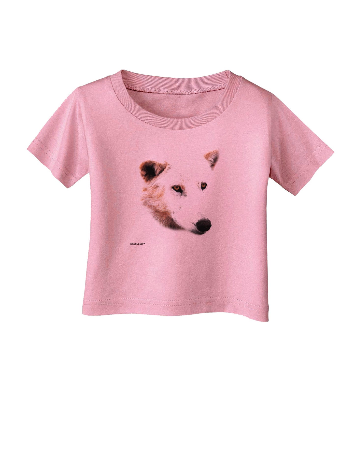 TooLoud White Wolf Head Cutout Infant T-Shirt-Infant T-Shirt-TooLoud-Candy-Pink-06-Months-Davson Sales