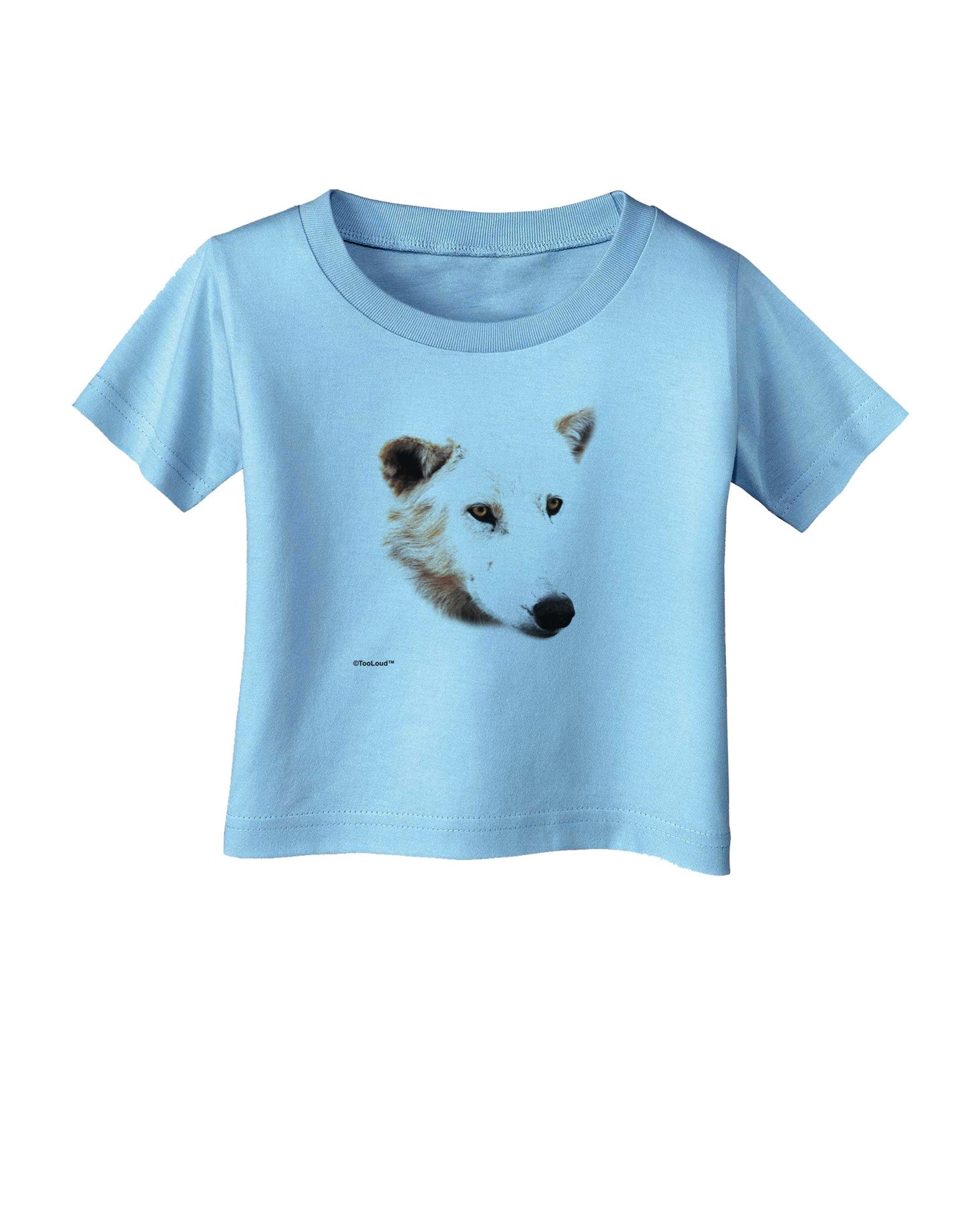 TooLoud White Wolf Head Cutout Infant T-Shirt-Infant T-Shirt-TooLoud-Aquatic-Blue-06-Months-Davson Sales