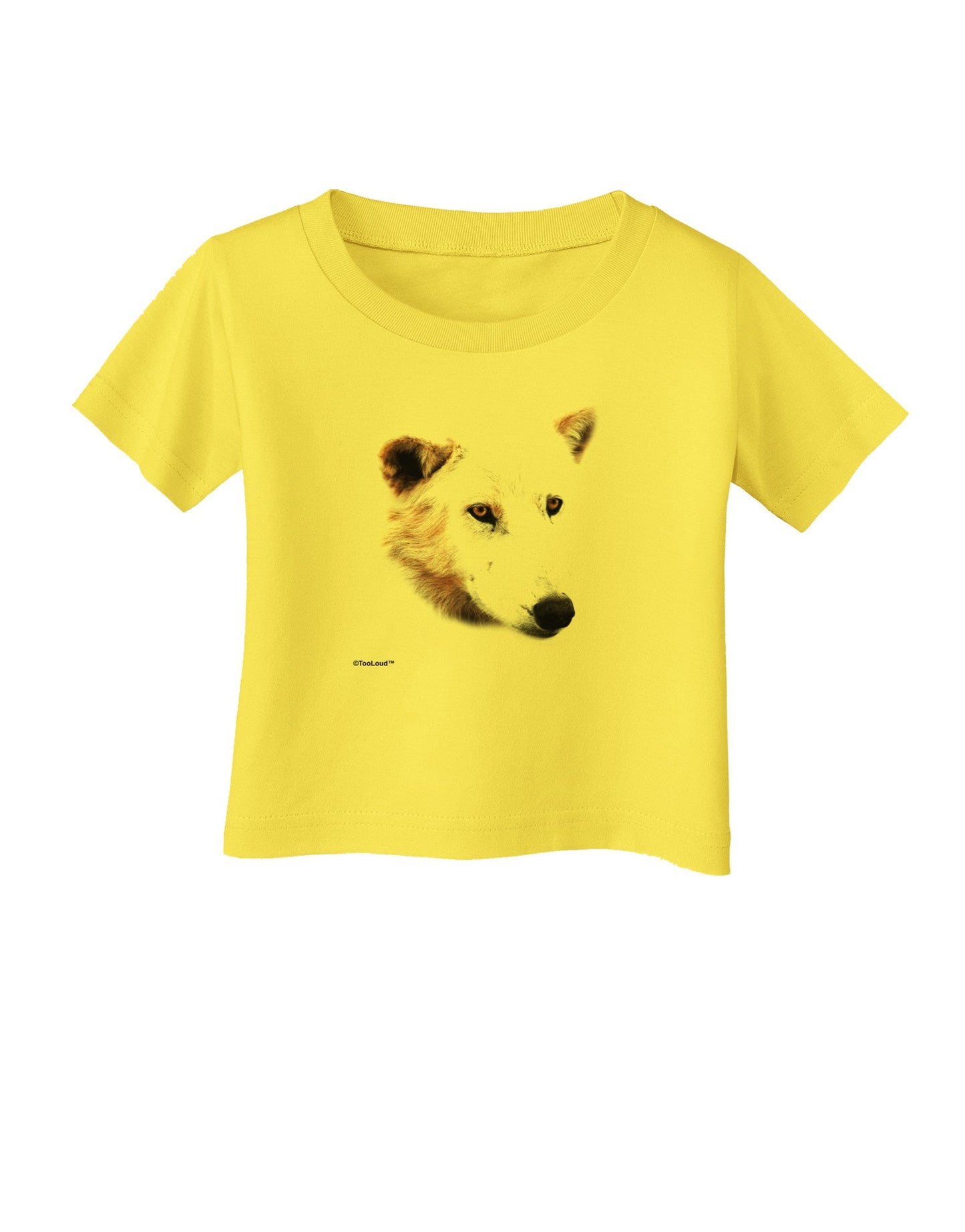 TooLoud White Wolf Head Cutout Infant T-Shirt-Infant T-Shirt-TooLoud-Yellow-06-Months-Davson Sales