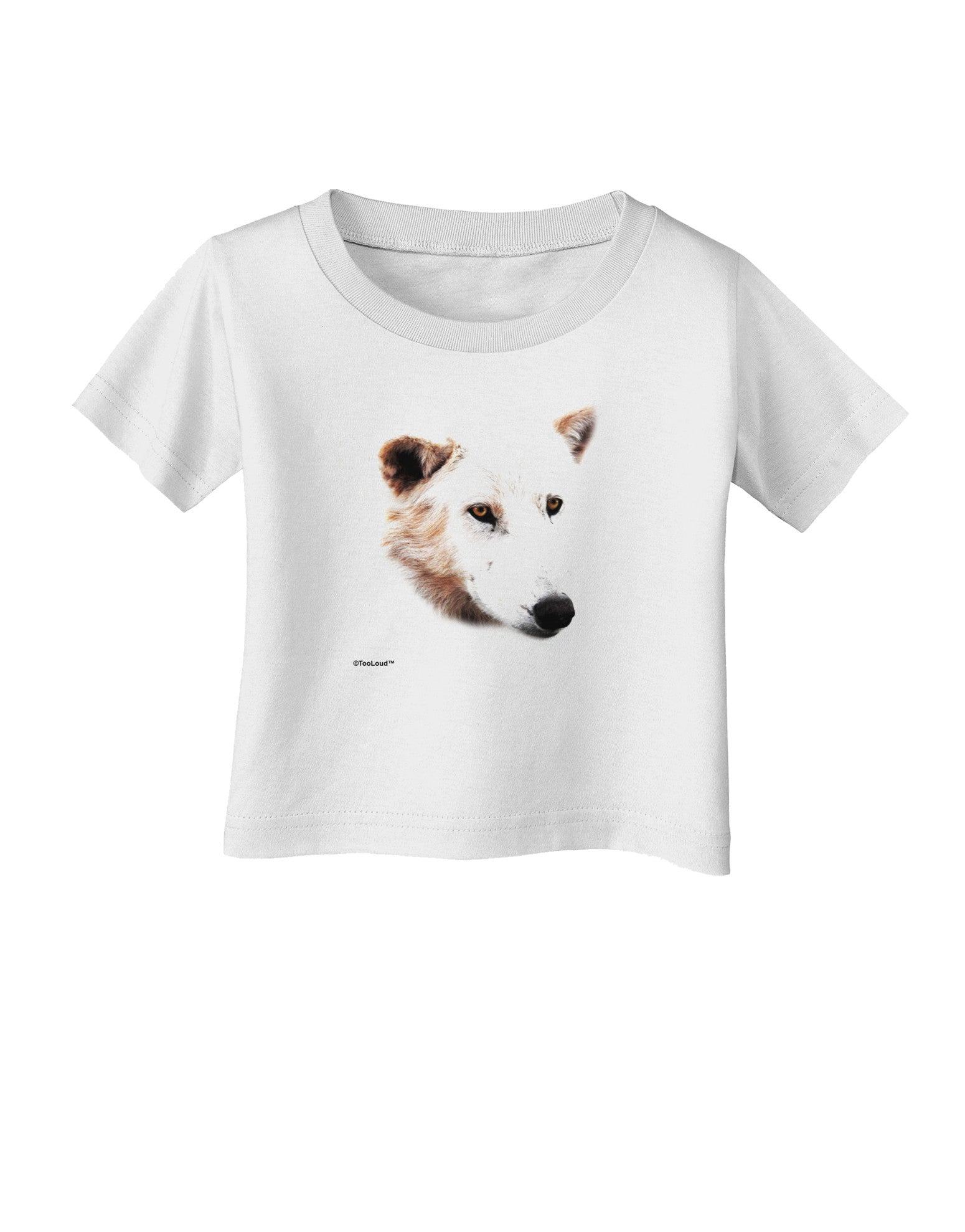 TooLoud White Wolf Head Cutout Infant T-Shirt-Infant T-Shirt-TooLoud-White-06-Months-Davson Sales