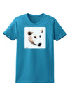 TooLoud White Wolf Head Cutout Womens Dark T-Shirt-Womens T-Shirt-TooLoud-Turquoise-X-Small-Davson Sales