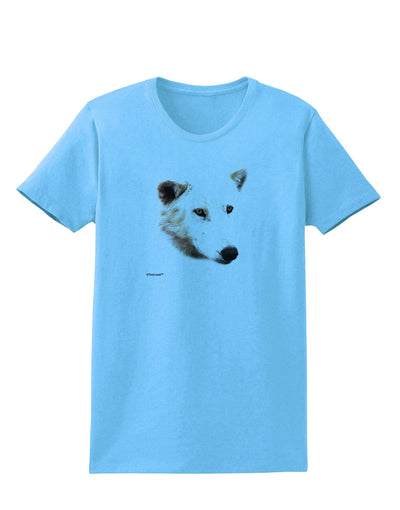 TooLoud White Wolf Head Cutout Womens T-Shirt-Womens T-Shirt-TooLoud-Aquatic-Blue-X-Small-Davson Sales