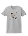 TooLoud White Wolf Head Cutout Womens T-Shirt-Womens T-Shirt-TooLoud-AshGray-X-Small-Davson Sales