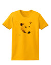 TooLoud White Wolf Head Cutout Womens T-Shirt-Womens T-Shirt-TooLoud-Gold-X-Small-Davson Sales