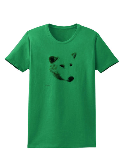 TooLoud White Wolf Head Cutout Womens T-Shirt-Womens T-Shirt-TooLoud-Kelly-Green-X-Small-Davson Sales