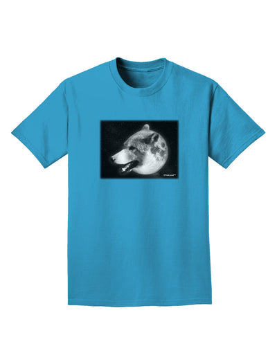 TooLoud White Wolf Moon Adult Dark T-Shirt-Mens T-Shirt-TooLoud-Turquoise-Small-Davson Sales