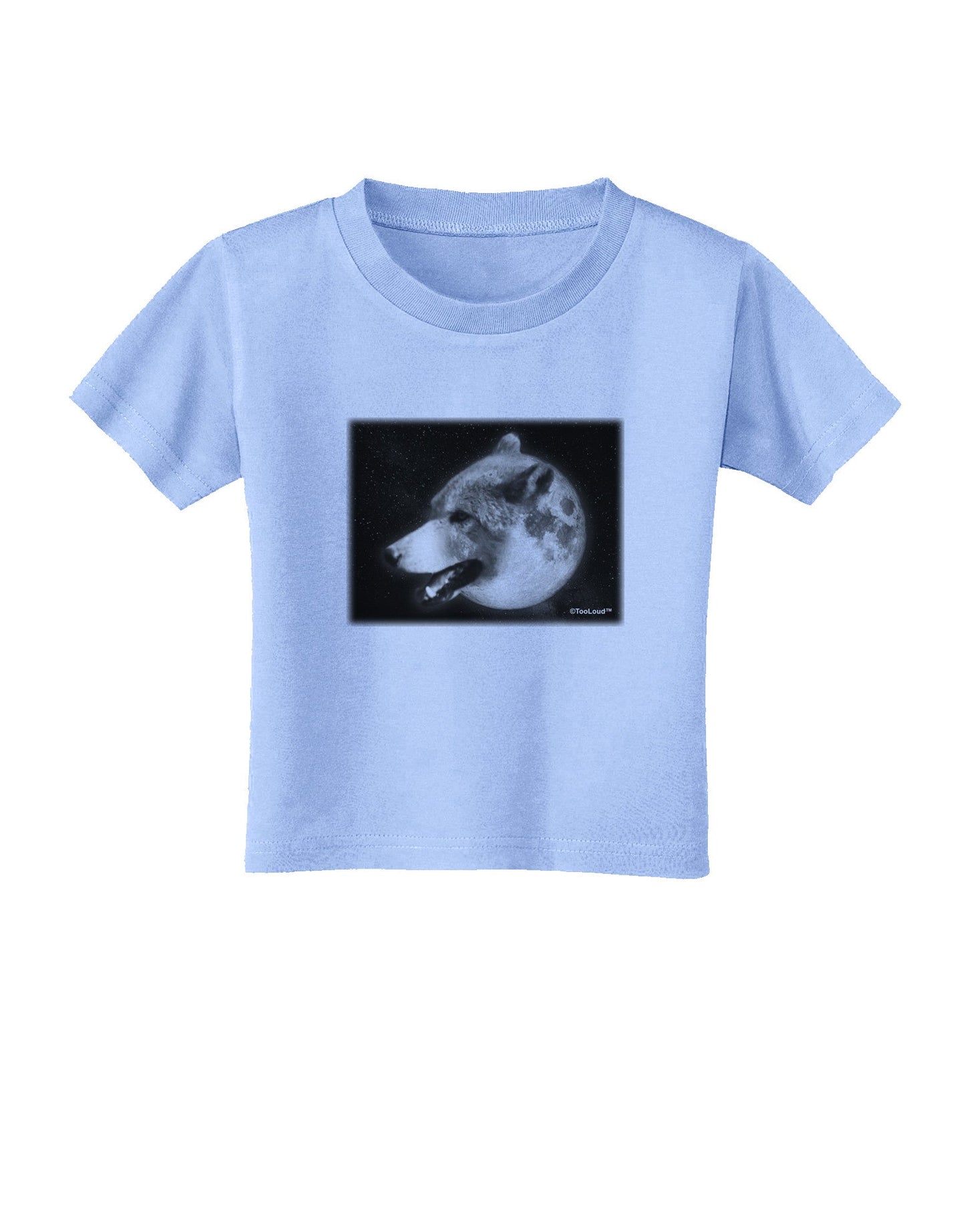 TooLoud White Wolf Moon Toddler T-Shirt-Toddler T-Shirt-TooLoud-Aquatic-Blue-2T-Davson Sales