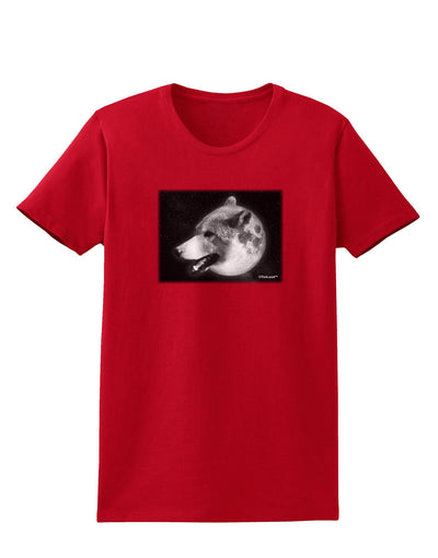 TooLoud White Wolf Moon Womens Dark T-Shirt-TooLoud-Red-X-Small-Davson Sales