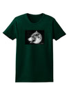 TooLoud White Wolf Moon Womens Dark T-Shirt-TooLoud-Forest-Green-Small-Davson Sales