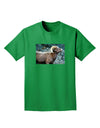 TooLoud Wide Eyed Big Horn Adult Dark T-Shirt-Mens T-Shirt-TooLoud-Kelly-Green-Small-Davson Sales