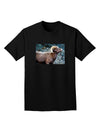 TooLoud Wide Eyed Big Horn Adult Dark T-Shirt-Mens T-Shirt-TooLoud-Black-Small-Davson Sales