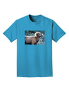 TooLoud Wide Eyed Big Horn Adult Dark T-Shirt-Mens T-Shirt-TooLoud-Turquoise-Small-Davson Sales