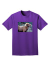 TooLoud Wide Eyed Big Horn Adult Dark T-Shirt-Mens T-Shirt-TooLoud-Purple-Small-Davson Sales