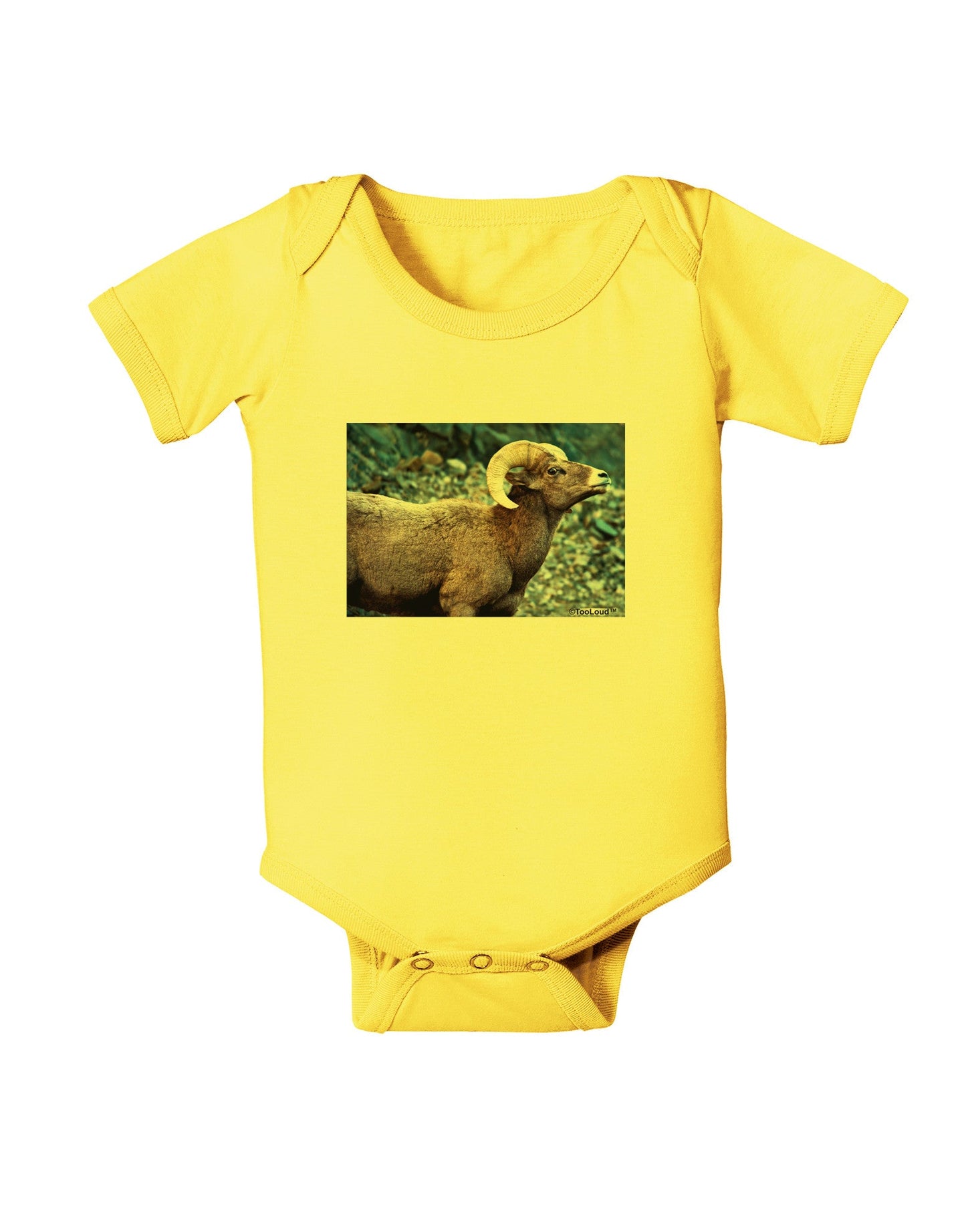TooLoud Wide Eyed Big Horn Baby Romper Bodysuit-Baby Romper-TooLoud-Yellow-06-Months-Davson Sales