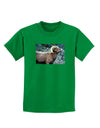 TooLoud Wide Eyed Big Horn Childrens Dark T-Shirt-Childrens T-Shirt-TooLoud-Kelly-Green-X-Small-Davson Sales