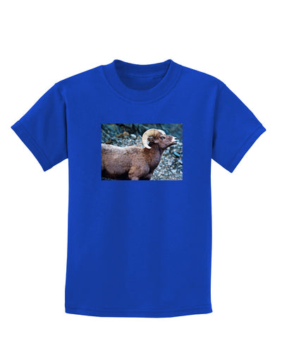 TooLoud Wide Eyed Big Horn Childrens Dark T-Shirt-Childrens T-Shirt-TooLoud-Royal-Blue-X-Small-Davson Sales