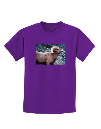 TooLoud Wide Eyed Big Horn Childrens Dark T-Shirt-Childrens T-Shirt-TooLoud-Purple-X-Small-Davson Sales