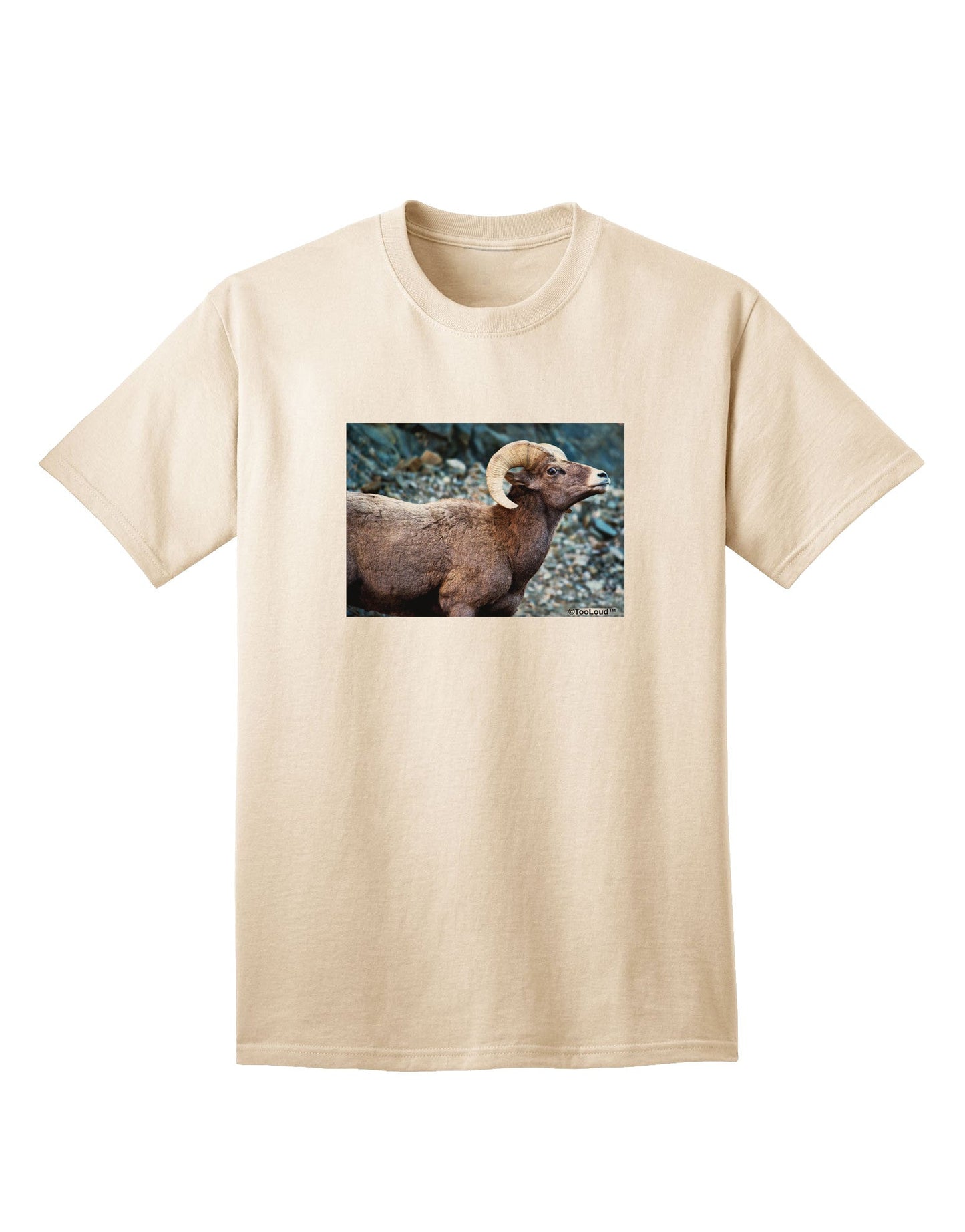 TooLoud Wide Eyed Big Horn: Premium Adult T-Shirt Collection-Mens T-shirts-TooLoud-Natural-Small-Davson Sales