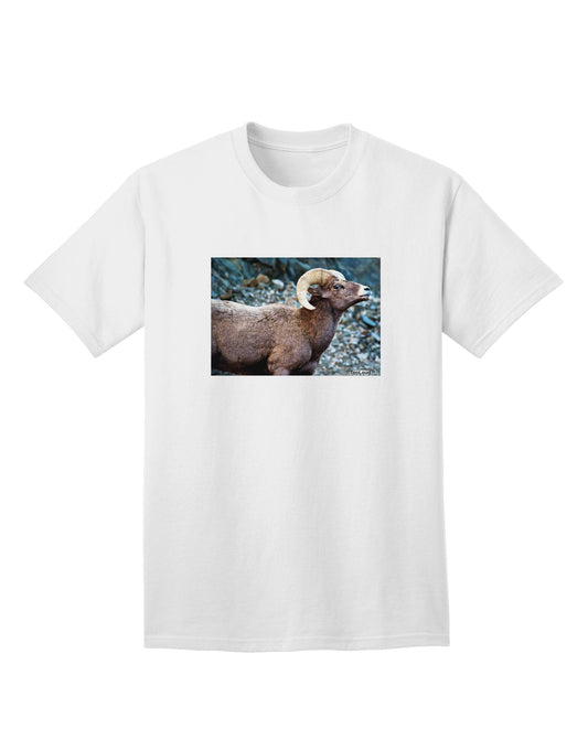 TooLoud Wide Eyed Big Horn: Premium Adult T-Shirt Collection-Mens T-shirts-TooLoud-White-Small-Davson Sales
