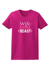 TooLoud Wife Mom Beast Womens Dark T-Shirt-Womens T-Shirt-TooLoud-Hot-Pink-Small-Davson Sales