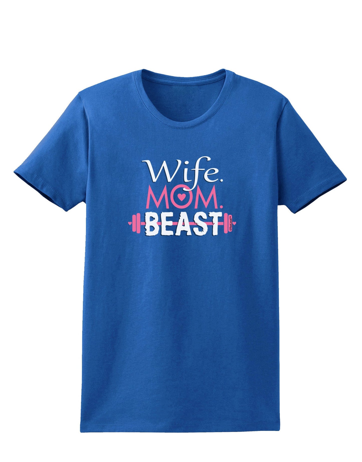 TooLoud Wife Mom Beast Womens Dark T-Shirt-Womens T-Shirt-TooLoud-Royal-Blue-X-Small-Davson Sales