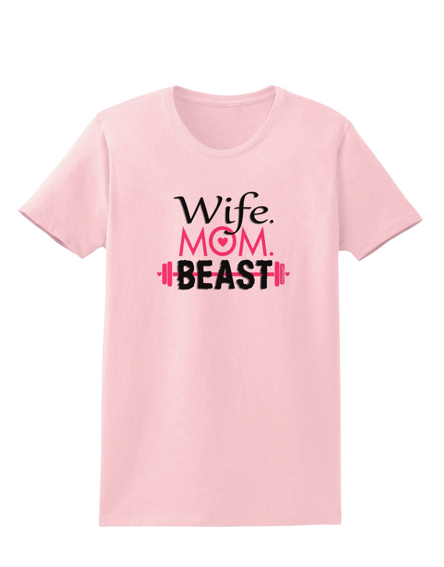 TooLoud Wife Mom Beast Womens T-Shirt-Womens T-Shirt-TooLoud-PalePink-X-Small-Davson Sales