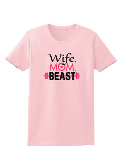 TooLoud Wife Mom Beast Womens T-Shirt-Womens T-Shirt-TooLoud-PalePink-X-Small-Davson Sales