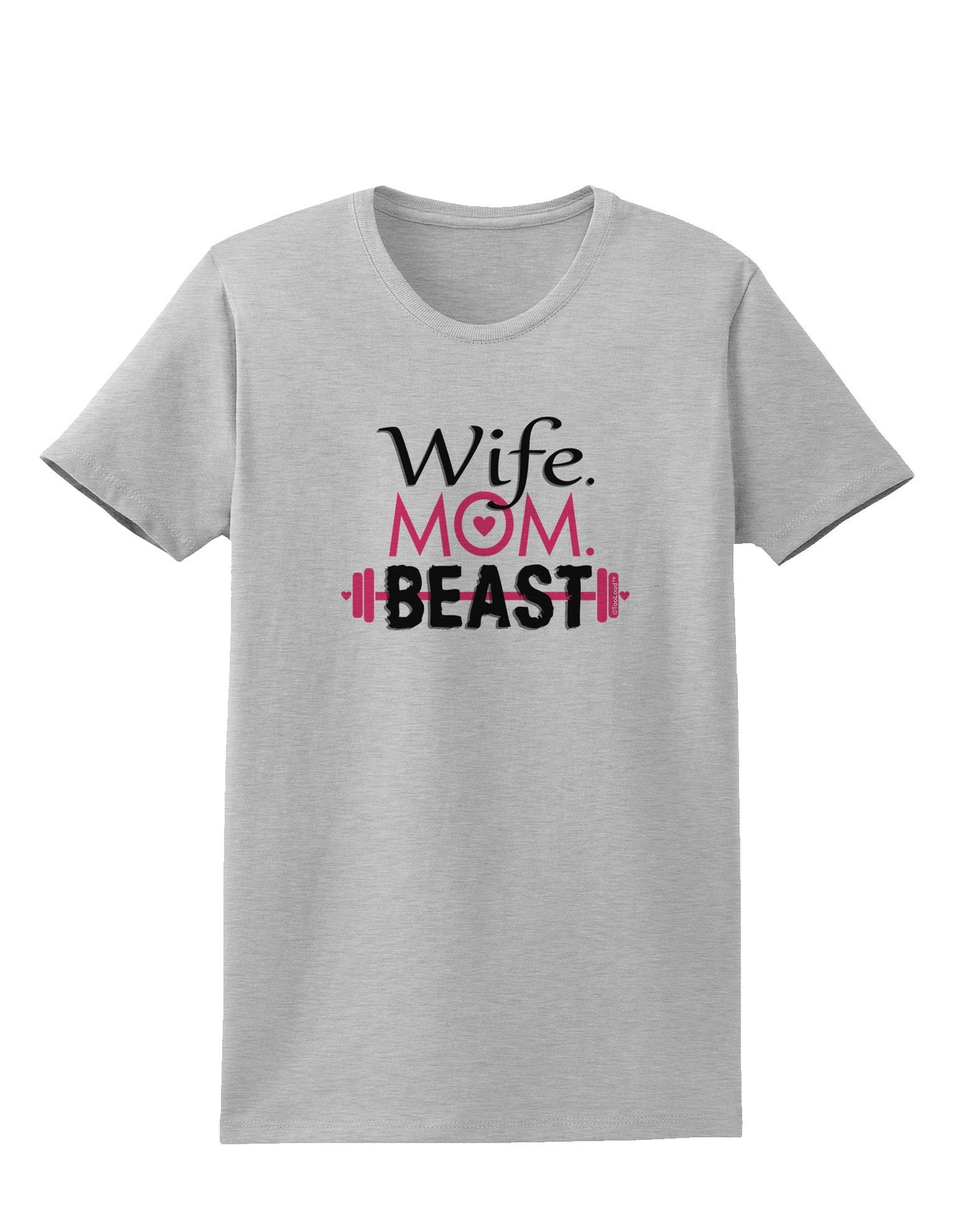 TooLoud Wife Mom Beast Womens T-Shirt-Womens T-Shirt-TooLoud-AshGray-X-Small-Davson Sales