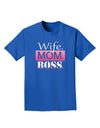 TooLoud Wife Mom Boss Adult Dark T-Shirt-Mens T-Shirt-TooLoud-Royal-Blue-Small-Davson Sales