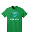 TooLoud Wifi Equals Love Adult Dark T-Shirt-Mens T-Shirt-TooLoud-Kelly-Green-Small-Davson Sales