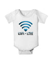 TooLoud Wifi Equals Love Baby Romper Bodysuit-Baby Romper-TooLoud-White-06-Months-Davson Sales