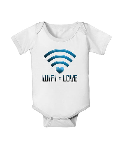 TooLoud Wifi Equals Love Baby Romper Bodysuit-Baby Romper-TooLoud-White-06-Months-Davson Sales