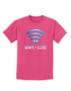 TooLoud Wifi Equals Love Childrens Dark T-Shirt-Childrens T-Shirt-TooLoud-Sangria-X-Small-Davson Sales