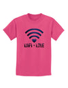 TooLoud Wifi Equals Love Childrens T-Shirt-Childrens T-Shirt-TooLoud-Sangria-X-Small-Davson Sales