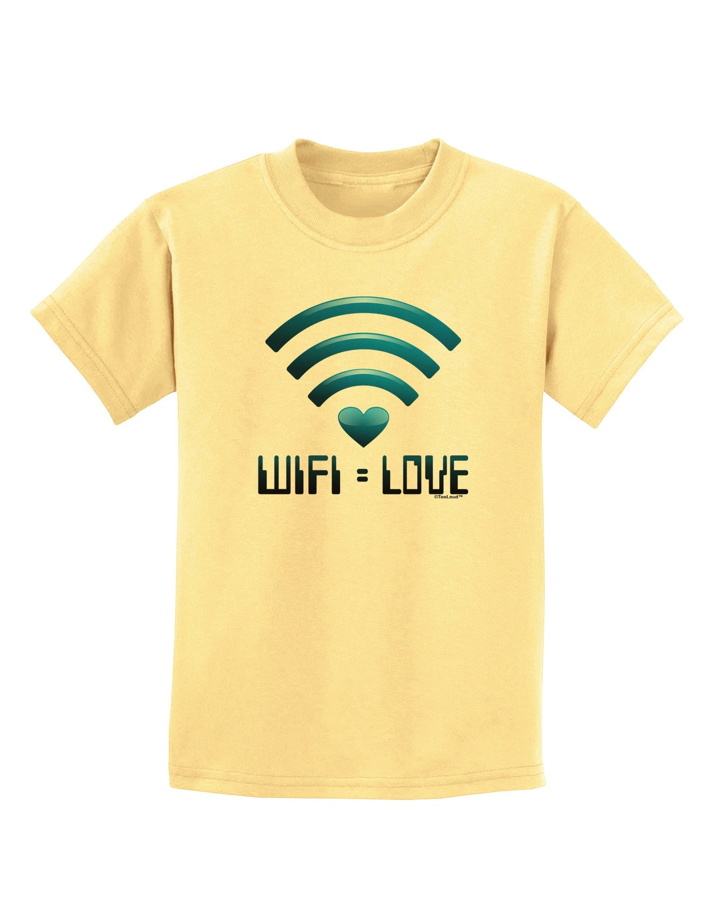 TooLoud Wifi Equals Love Childrens T-Shirt-Childrens T-Shirt-TooLoud-Daffodil-Yellow-X-Small-Davson Sales