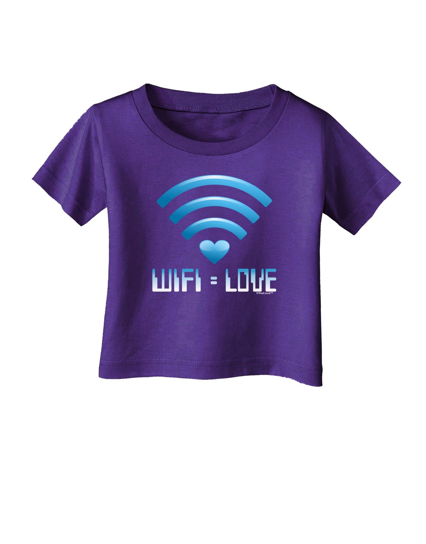 TooLoud Wifi Equals Love Infant T-Shirt Dark-Infant T-Shirt-TooLoud-Purple-06-Months-Davson Sales