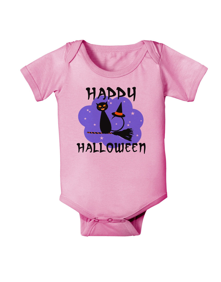 TooLoud Witch Cat Baby Romper Bodysuit-Baby Romper-TooLoud-White-06-Months-Davson Sales