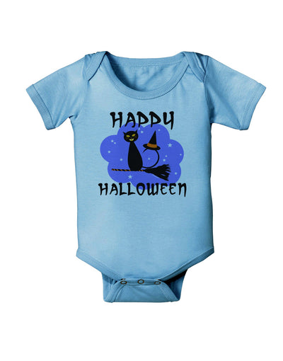 TooLoud Witch Cat Baby Romper Bodysuit-Baby Romper-TooLoud-LightBlue-06-Months-Davson Sales