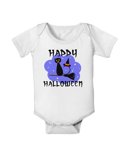 TooLoud Witch Cat Baby Romper Bodysuit-Baby Romper-TooLoud-White-06-Months-Davson Sales