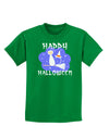 TooLoud Witch Cat Childrens Dark T-Shirt-Childrens T-Shirt-TooLoud-Kelly-Green-X-Small-Davson Sales