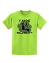 TooLoud Witch Cat Childrens T-Shirt-Childrens T-Shirt-TooLoud-Lime-Green-X-Small-Davson Sales