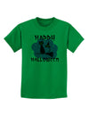 TooLoud Witch Cat Childrens T-Shirt-Childrens T-Shirt-TooLoud-Kelly-Green-X-Small-Davson Sales