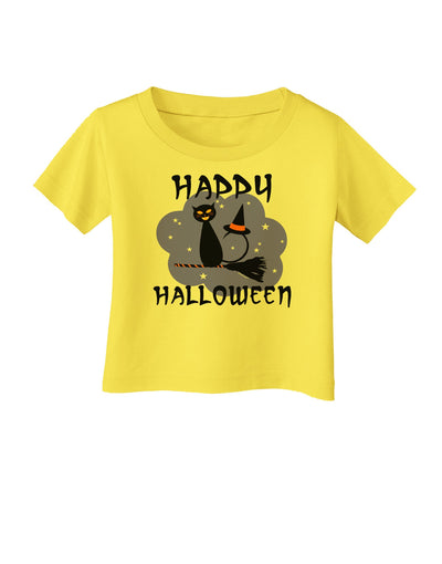 TooLoud Witch Cat Infant T-Shirt-Infant T-Shirt-TooLoud-Yellow-06-Months-Davson Sales