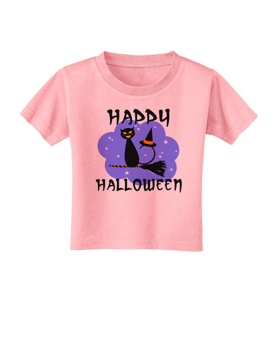 TooLoud Witch Cat Toddler T-Shirt-Toddler T-Shirt-TooLoud-Candy-Pink-2T-Davson Sales