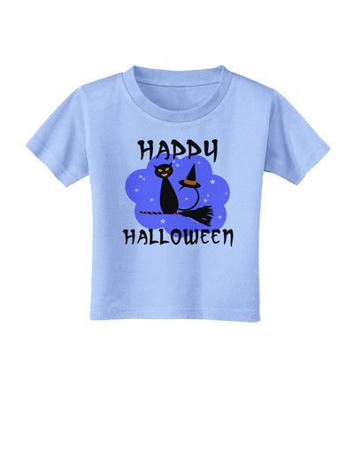 TooLoud Witch Cat Toddler T-Shirt-Toddler T-Shirt-TooLoud-Aquatic-Blue-2T-Davson Sales