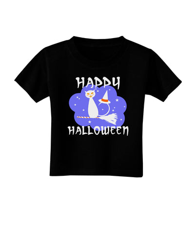 TooLoud Witch Cat Toddler T-Shirt Dark-Toddler T-Shirt-TooLoud-Black-2T-Davson Sales