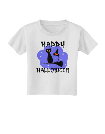TooLoud Witch Cat Toddler T-Shirt-Toddler T-Shirt-TooLoud-White-2T-Davson Sales